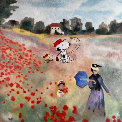 Painting Golf dans les coquelicots by Marie G. | Painting Pop-art Acrylic Pop icons