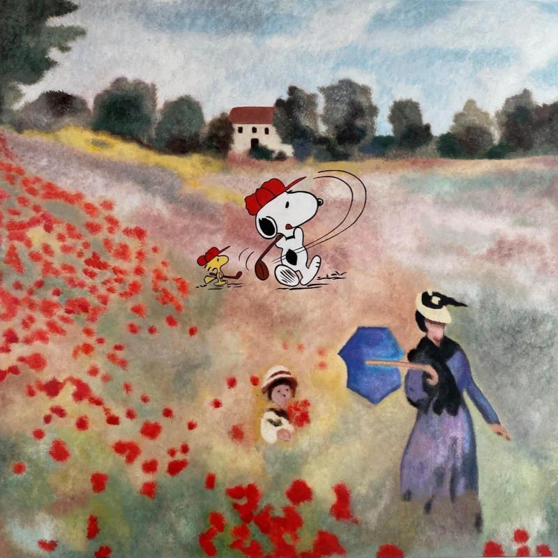 Painting Golf dans les coquelicots by Marie G.  | Painting Pop-art Pop icons Acrylic