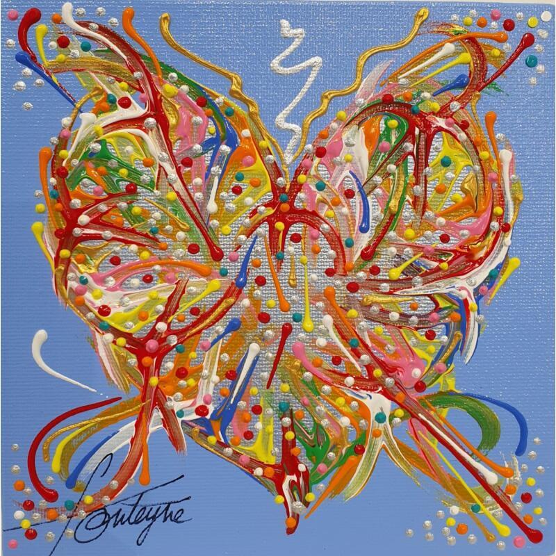 Painting Dans le ciel, ton coeur by Fonteyne David | Painting Figurative Acrylic