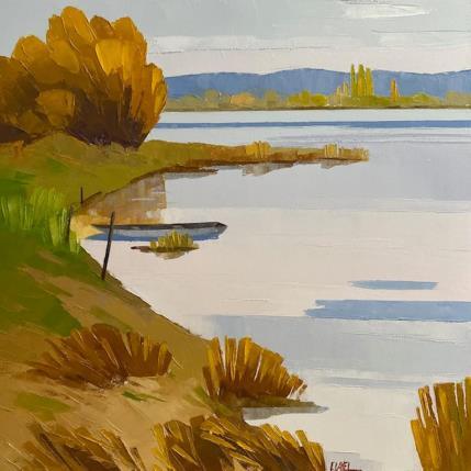 Painting Bord de Loire by Clavel Pier-Marion | Painting Impressionism Oil, Wood Landscapes