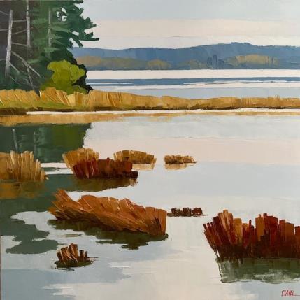 Painting Matin calme sur la Loire by Clavel Pier-Marion | Painting Impressionism Oil, Wood Landscapes