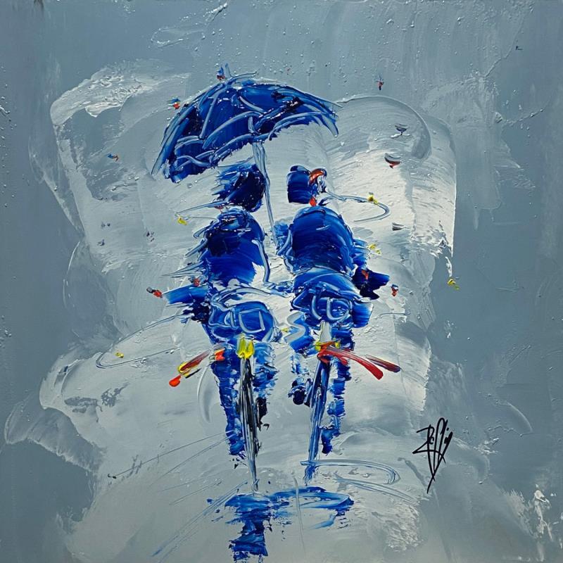 Painting Sous ton Parapluie by Raffin Christian | Painting Figurative Life style Oil