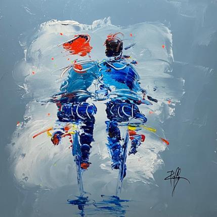 Painting Tout contre Toi by Raffin Christian | Painting Figurative Oil Life style