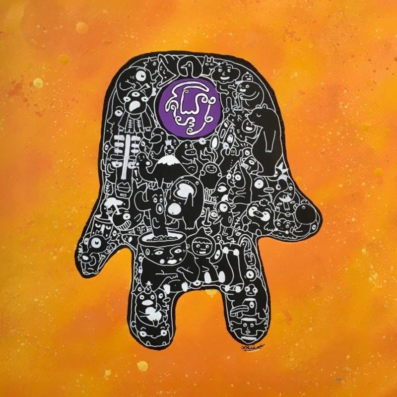 Painting Doodle Man by Oocalme | Painting Raw art Animals Graffiti Posca