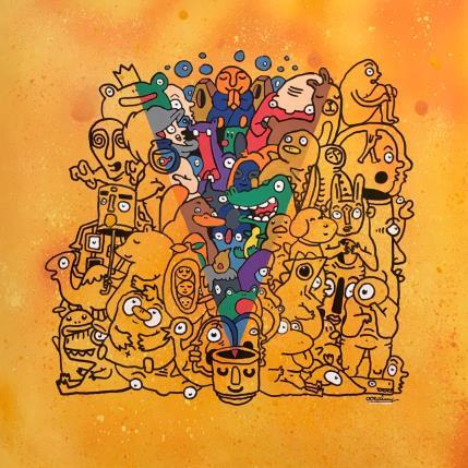 Painting Faisceau coloré by Oocalme | Painting Raw art Graffiti, Posca Animals