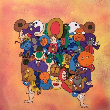 Painting Ma Gritte by Oocalme | Painting Raw art Graffiti, Posca Animals