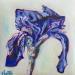 Painting IRIS by Coueffic Sébastien | Painting Figurative Nature Still-life Oil