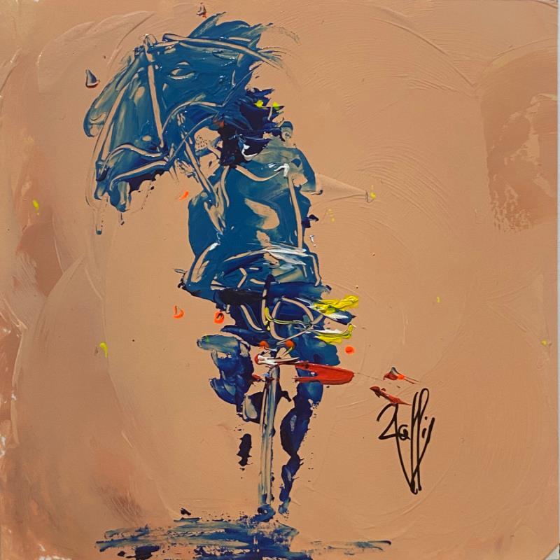 Peinture Petite pluie par Raffin Christian | Tableau Figuratif Scènes de vie Huile