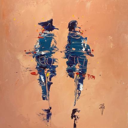 Peinture Echange par Raffin Christian | Tableau Figuratif Huile Scènes de vie