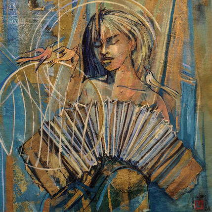 Painting Ché bancho neón by Machi | Painting Figurative Oil