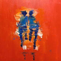 Peinture Passion par Raffin Christian | Tableau Figuratif Huile Scènes de vie