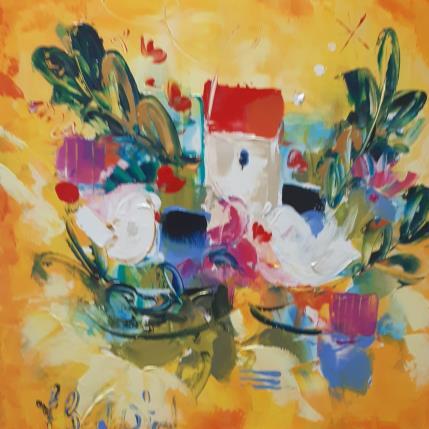 Painting L AMOUR AVEC TOI by Bastide d´Izard Armelle | Painting Abstract