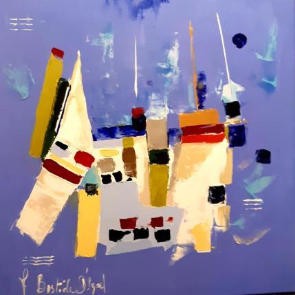 Painting Les voiles bleues by Bastide d´Izard Armelle | Painting Abstract