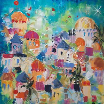 Painting Méditerranée by Bastide d´Izard Armelle | Painting Abstract