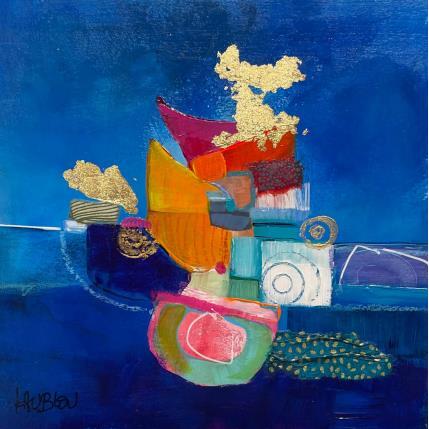 Peinture Que la Fête Commence par Lau Blou | Tableau Abstrait Acrylique, Collage