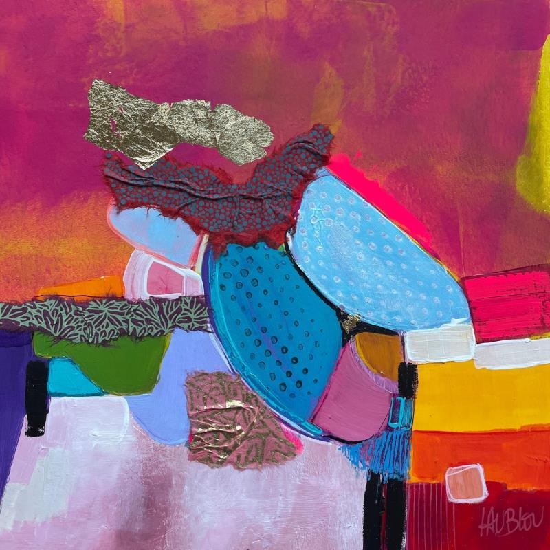 Painting ST24-1013 by Lau Blou | Painting Abstract Acrylic Gluing