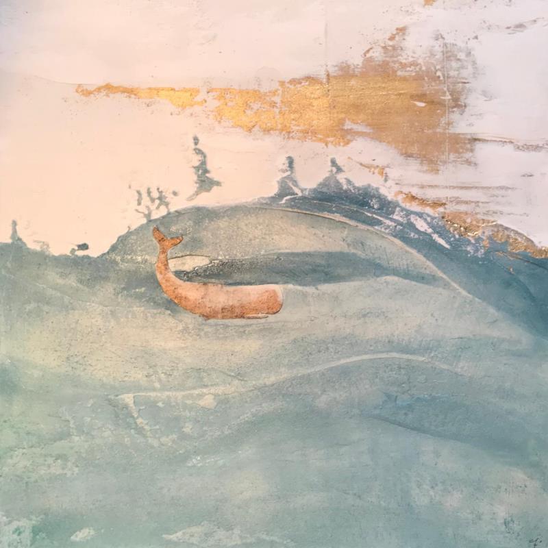 Painting FOSCHIA by Roma Gaia | Painting Subject matter Minimalist Acrylic Sand