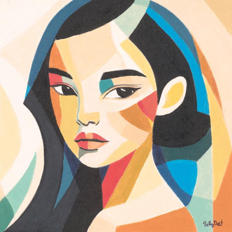 Painting Harvest by Billy Dust | Painting Abstract Portrait Acrylic