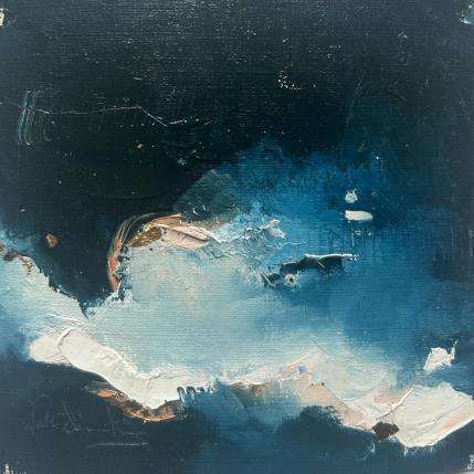 Peinture la nuit scintille par Dumontier Nathalie | Tableau Abstrait Huile Minimaliste