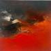 Peinture terre de feu par Dumontier Nathalie | Tableau Abstrait Minimaliste Huile