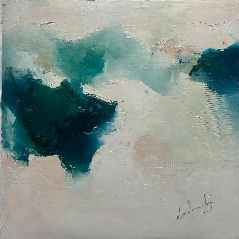 Painting crois-tu en l'amour by Dumontier Nathalie | Painting Abstract Minimalist Oil