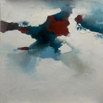 Peinture de nos jours, il ne reste... par Dumontier Nathalie | Tableau Abstrait Huile Minimaliste
