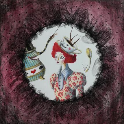 Painting Io e la testa nel té, non nel tè. by Nai | Painting Surrealism Acrylic, Gluing Cinema, Life style, Pop icons