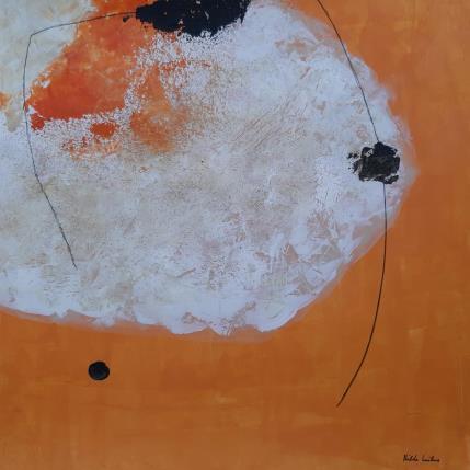 Pintura abstract orange D 89 por Wilms Hilde | Pintura Abstracto Acrílico, Collage