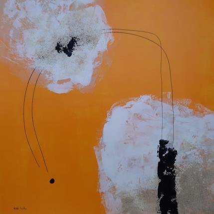 Peinture abstract yellow D 91 par Wilms Hilde | Tableau Abstrait Acrylique, Collage