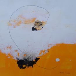 Peinture abstract yellow B 113 par Wilms Hilde | Tableau Abstrait Acrylique, Collage