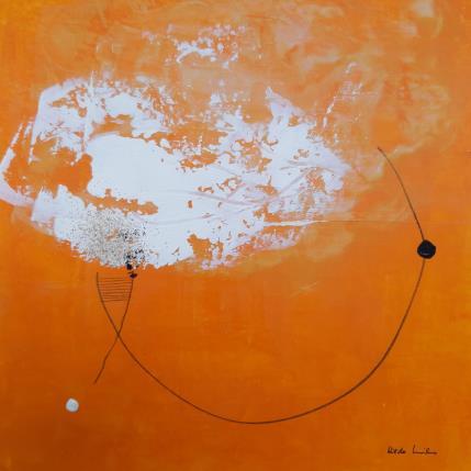 Peinture abstract orange B 116 par Wilms Hilde | Tableau Abstrait Acrylique, Collage