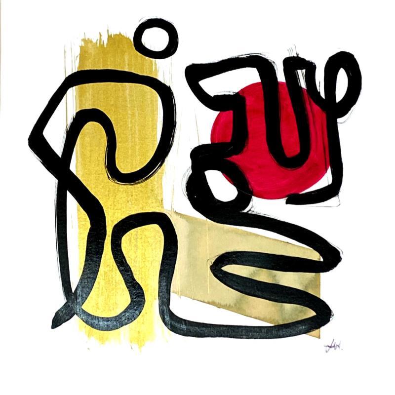 Gemälde Endless discussion von Elliot Clara | Gemälde Abstrakt Alltagsszenen Acryl Tinte