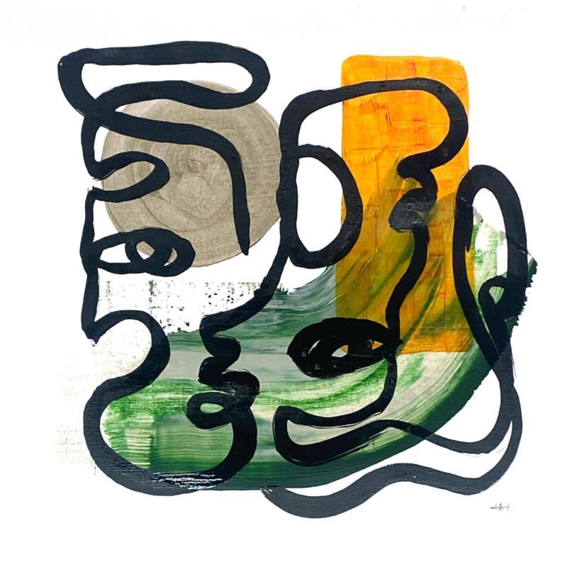 Painting Spooky duo by Elliot Clara | Painting Figurative Portrait Acrylic Ink