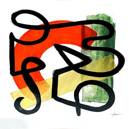 Painting Une fête by Elliot Clara | Painting Abstract Acrylic, Ink Life style