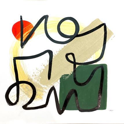 Painting Gold effect by Elliot Clara | Painting Abstract Acrylic, Ink Still-life