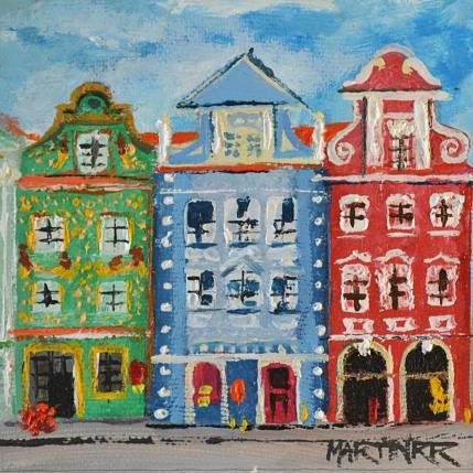 Peinture FLAMENCOS II par Rodriguez Rio Martin | Tableau Figuratif Huile Urbain