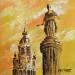 Painting MONUMENTOS by Rodriguez Rio Martin | Painting Figurative Urban Oil