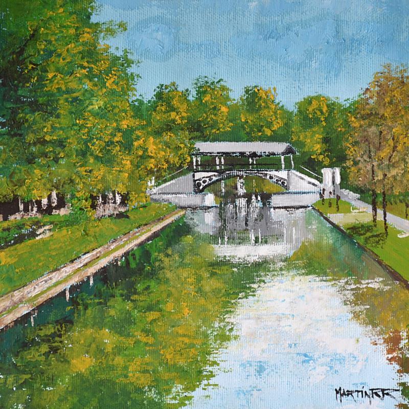 Peinture AMOR POR EL PUENTE par Rodriguez Rio Martin | Tableau Figuratif Urbain Huile