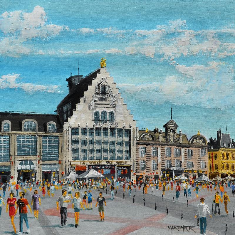 Peinture GRAN PLAZA par Rodriguez Rio Martin | Tableau Figuratif Urbain Huile