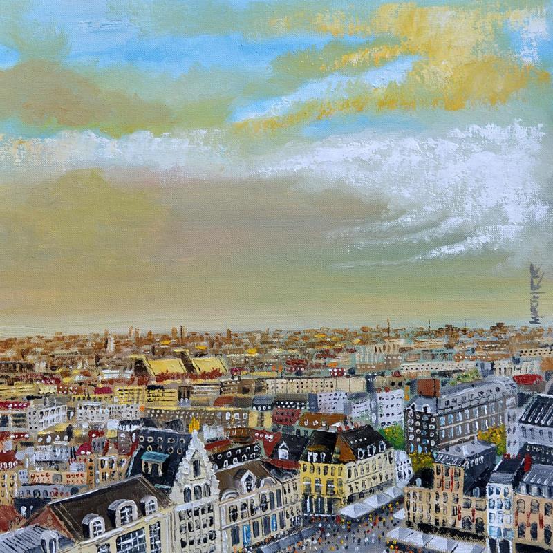 Peinture Simil Paraiso par Rodriguez Rio Martin | Tableau Figuratif Urbain Huile