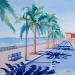 Painting Ô palmiers by Chassagnette Béatrice | Painting Figurative Landscapes Oil