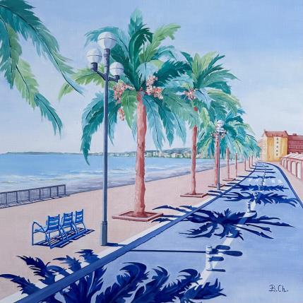 Painting Ô palmiers by Chassagnette Béatrice | Painting Figurative Oil Landscapes