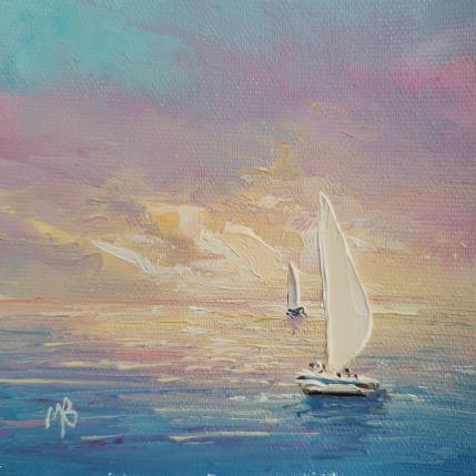 Gemälde Voiles blanches von Blandin Magali | Gemälde Figurativ Öl Landschaften