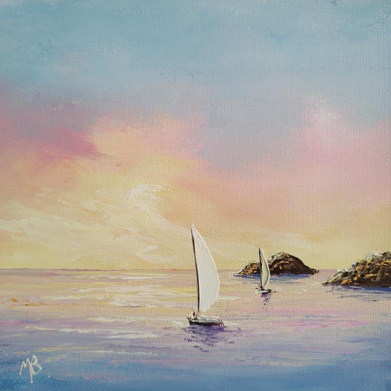 Gemälde L'instant bonheur von Blandin Magali | Gemälde Figurativ Landschaften Öl