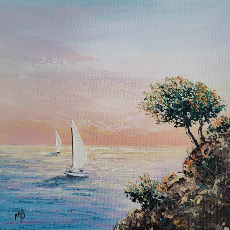 Gemälde Vivre dans le Sud von Blandin Magali | Gemälde Figurativ Landschaften Öl