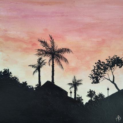 Gemälde Une belle soirée von Blandin Magali | Gemälde Figurativ Öl Landschaften, Pop-Ikonen