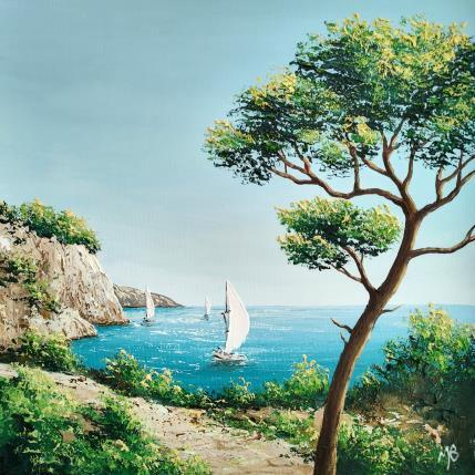 Gemälde Un sentier fort agréable von Blandin Magali | Gemälde Figurativ Öl Landschaften