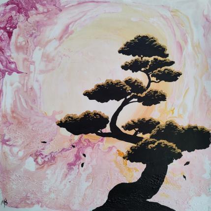 Painting Lumière au jardin zen by Blandin Magali | Painting Figurative Oil Landscapes