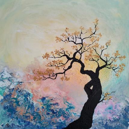 Painting Soleil doré by Blandin Magali | Painting Figurative Oil Landscapes