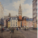 Peinture Lille, en arrivant sur la Grand'Place par Decoudun Jean charles | Tableau Figuratif Urbain Aquarelle